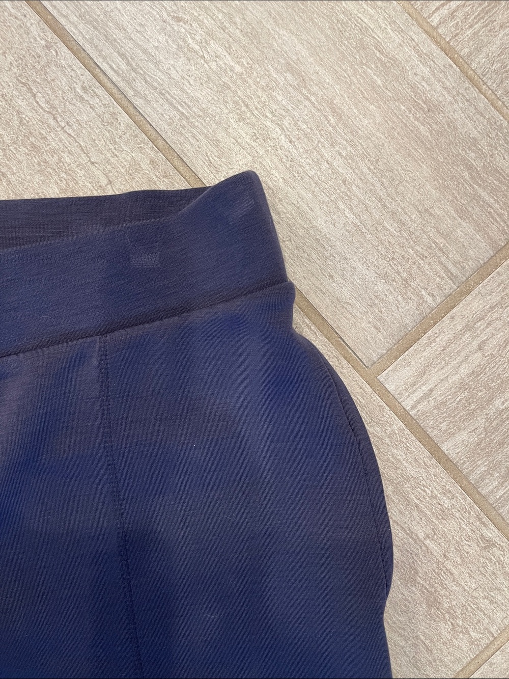 Soma 24/7 Dark Blue Wide-Leg Knit Pants - Picture 4 of 5